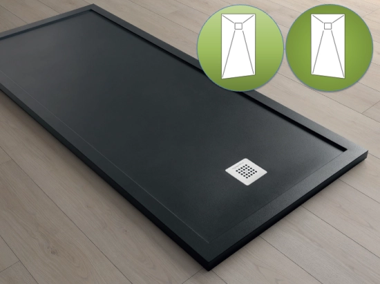 Receveur de douche, sur mesure, largeur 60 à 210 cm X 60 à 100 cm, Garantie 5 ans, résine pleine masse PN24 de couleurs, LIVRAISON RAPIDE, OFFERTE
